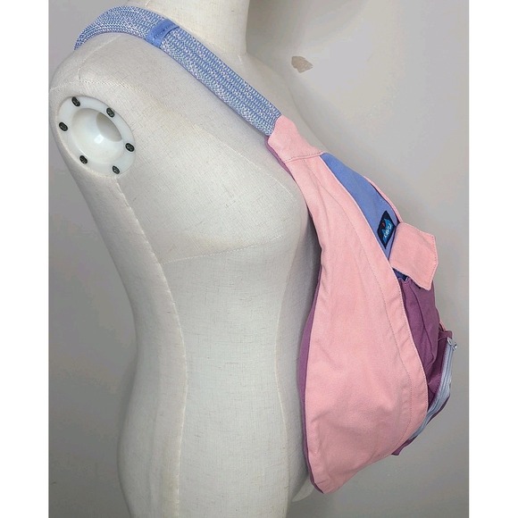 KAVU Rope Sling Bag‎ Canvas Crossbody Backpack Pink Purple Blue Messenger Pack - Picture 2 of 6